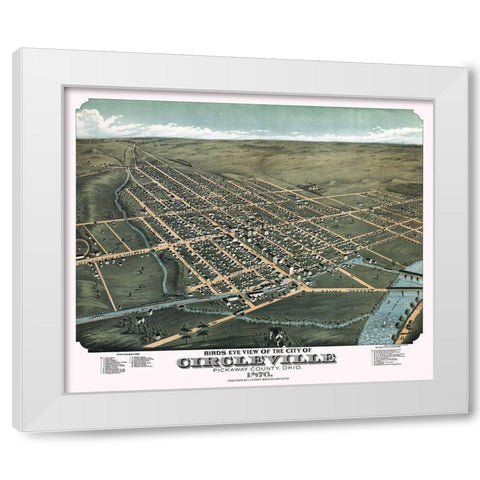 Circleville Ohio - Stoner 1876  White Modern Wood Framed Art Print by Stoner