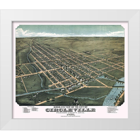 Circleville Ohio - Stoner 1876  White Modern Wood Framed Art Print by Stoner