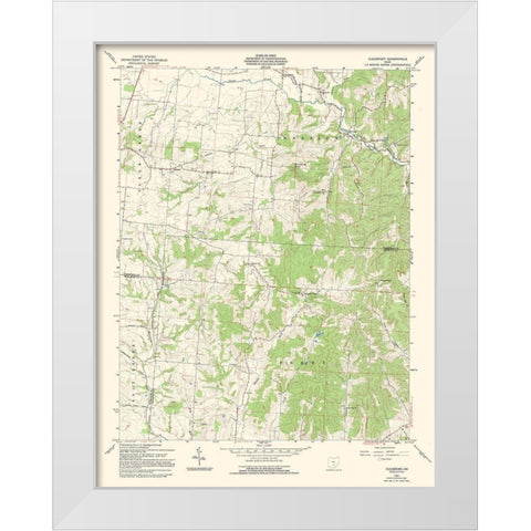Clearport Ohio Quad - USGS 1961 White Modern Wood Framed Art Print by USGS