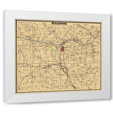 Killbuck Ohio Landowner - Cring 1876 White Modern Wood Framed Art Print by Cring