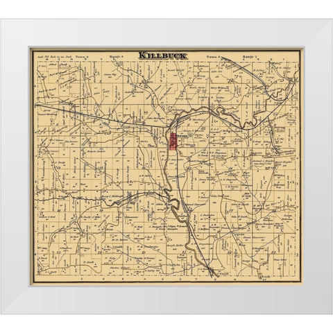 Killbuck Ohio Landowner - Cring 1876 White Modern Wood Framed Art Print by Cring