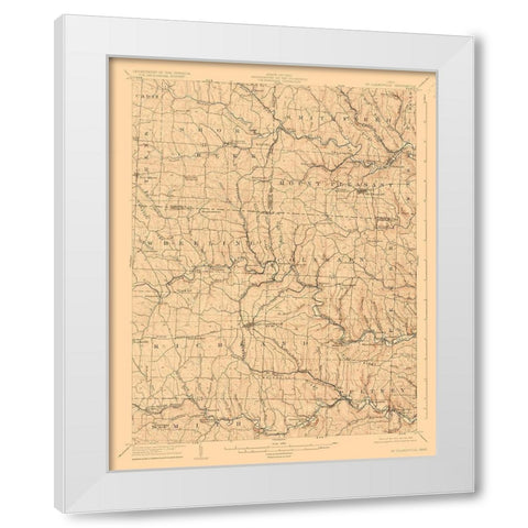 St Clairsville Ohio Quad - USGS 1905 White Modern Wood Framed Art Print by USGS