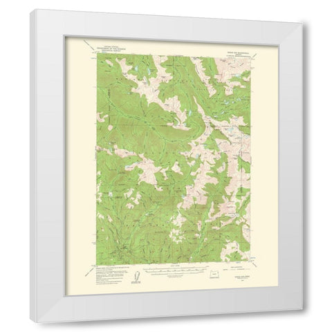 Eagle Cap Oregon Quad - USGS 1961 White Modern Wood Framed Art Print by USGS