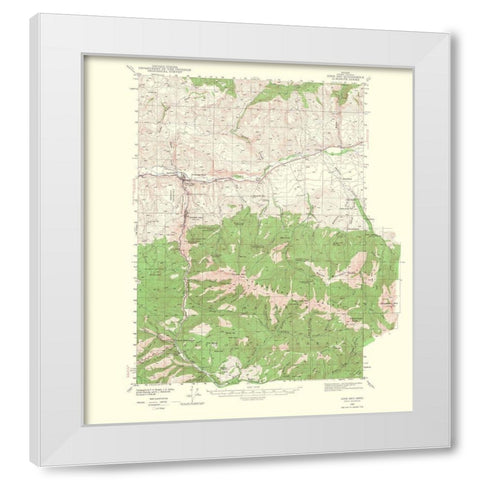 John Day Oregon Quad - USGS 1967 White Modern Wood Framed Art Print by USGS