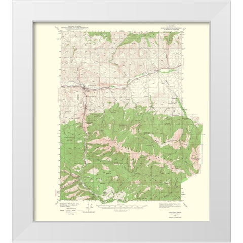 John Day Oregon Quad - USGS 1967 White Modern Wood Framed Art Print by USGS