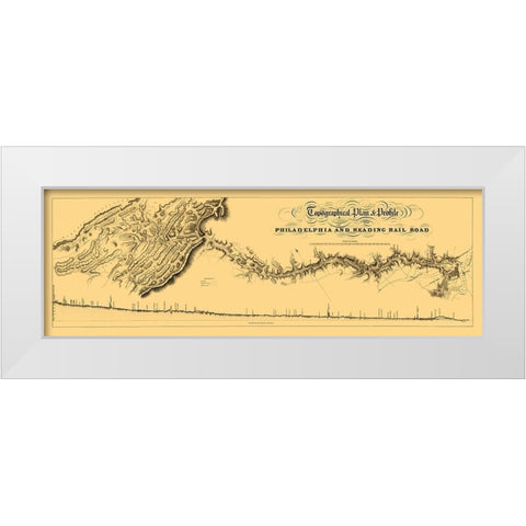 Philadelphia and Reading Railroad - Osborne 1838 White Modern Wood Framed Art Print by Osborne