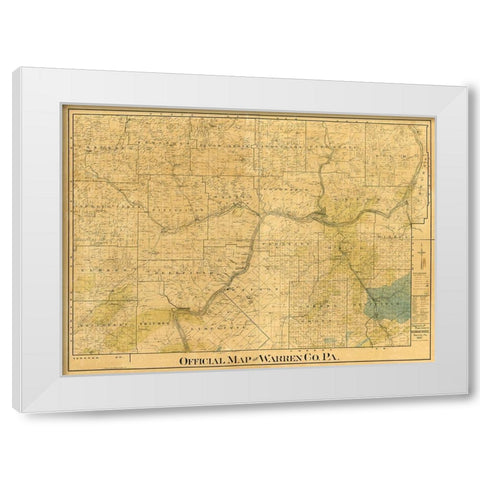 Warren County Pennsylvania - Brakenridge 1900 White Modern Wood Framed Art Print by Brakenridge