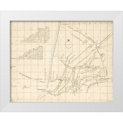 Pennsylvania -1755 White Modern Wood Framed Art Print by Unknown