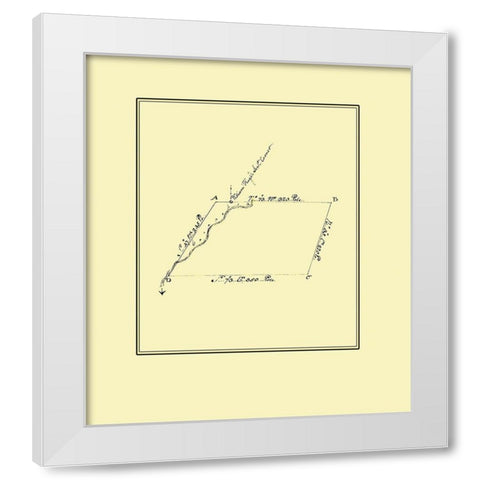 Frederick County Virgina - 1750 White Modern Wood Framed Art Print by Unknown