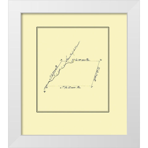 Frederick County Virgina - 1750 White Modern Wood Framed Art Print by Unknown