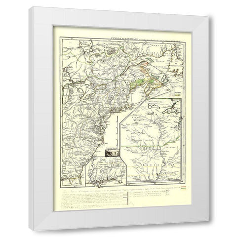 Canada Louisiana by St Augustine - Roy 1755 White Modern Wood Framed Art Print by Roy