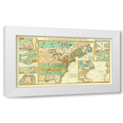English Empire French Encroachments - Herbert 1755 White Modern Wood Framed Art Print by Herbert