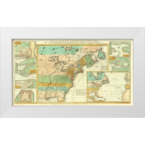 English Empire French Encroachments - Herbert 1755 White Modern Wood Framed Art Print by Herbert