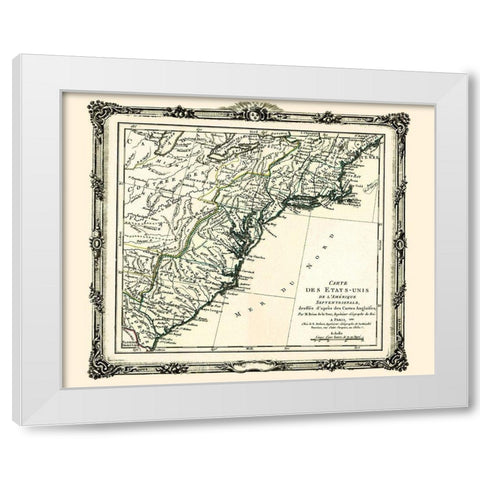 United States North America - Brion de la Tour White Modern Wood Framed Art Print by Brion de la Tour