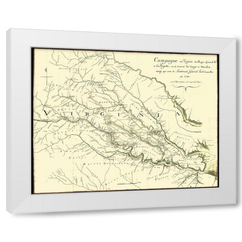 Virginia Campaign Major General Lafayette White Modern Wood Framed Art Print by Michel