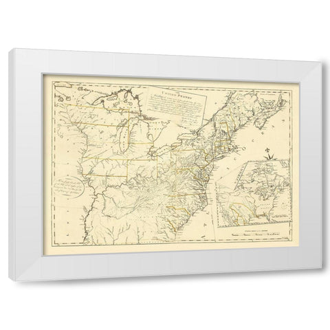 United States Treaty of Peace Sept 3rd 1783 White Modern Wood Framed Art Print by McMurray