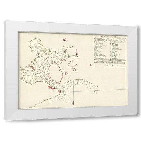 Port of Havanna Cuba - 1783 White Modern Wood Framed Art Print by Unknown