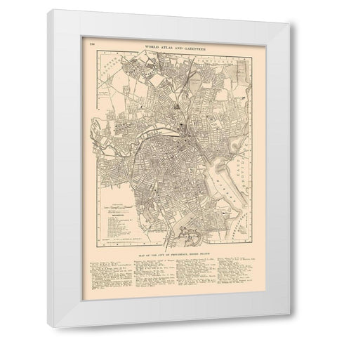 Providence  Rhode Island - Reynold 1921 White Modern Wood Framed Art Print by Reynold