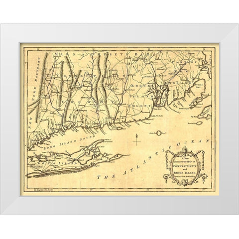 Rhode Island -1780 White Modern Wood Framed Art Print by Unknown
