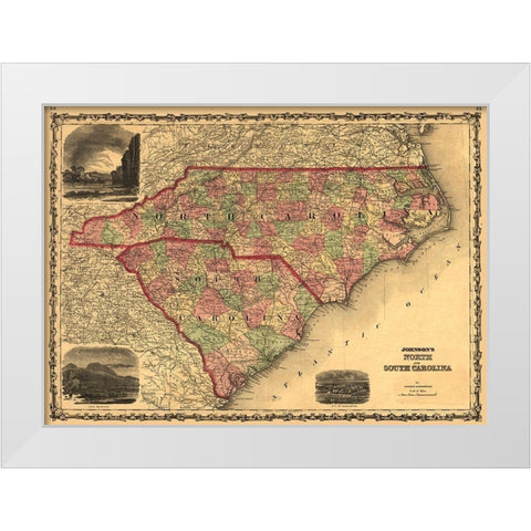 South Carolina - Browning 1861  White Modern Wood Framed Art Print by Browning