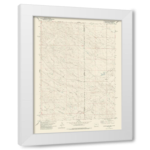 Coffee Flats South Dakota Quad - USGS 1978 White Modern Wood Framed Art Print by USGS