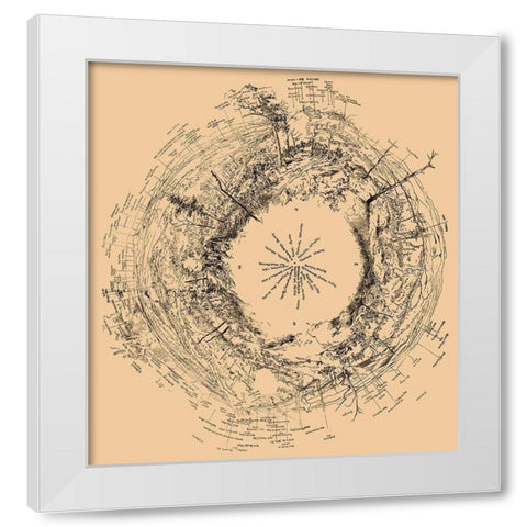 Chattanooga Tennessee -1863 White Modern Wood Framed Art Print by Unknown