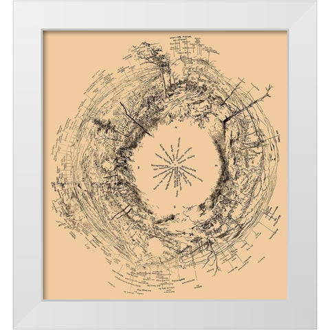 Chattanooga Tennessee -1863 White Modern Wood Framed Art Print by Unknown