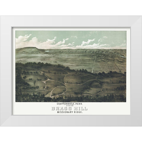 Chattanooga Tennessee - Anderson 1887  White Modern Wood Framed Art Print by Anderson