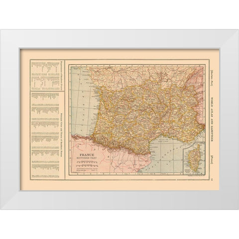 Southern France - Reynold 1921 White Modern Wood Framed Art Print by Reynold