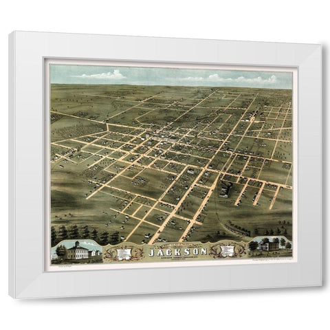 Jackson Tennessee - Ruger 1870  White Modern Wood Framed Art Print by Ruger