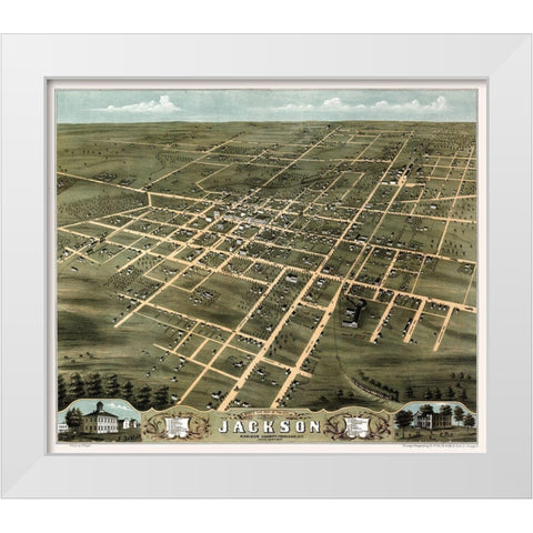 Jackson Tennessee - Ruger 1870  White Modern Wood Framed Art Print by Ruger