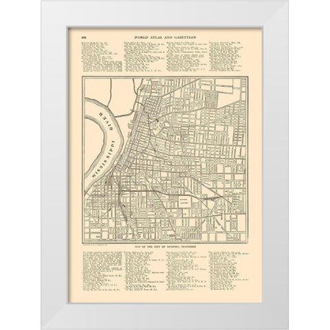 Memphis  Tennessee - Reynold 1921 White Modern Wood Framed Art Print by Reynold