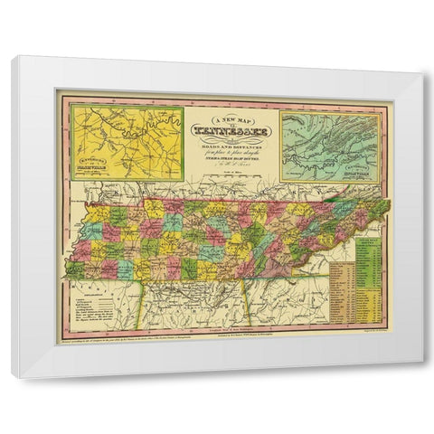 Tennessee - Tanner 1833 White Modern Wood Framed Art Print by Tanner