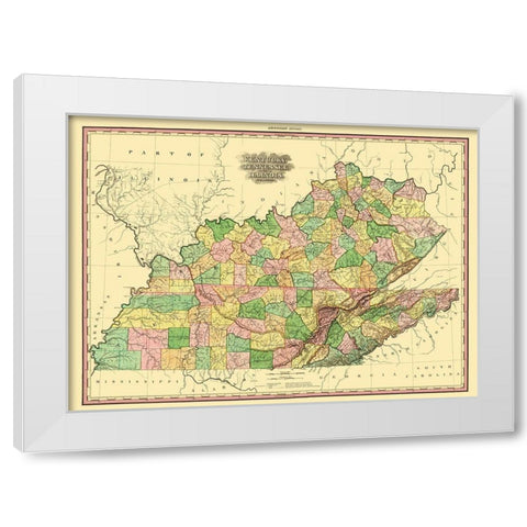 Kentucky, Tennessee, Part of Illinois - Tanner White Modern Wood Framed Art Print by Tanner