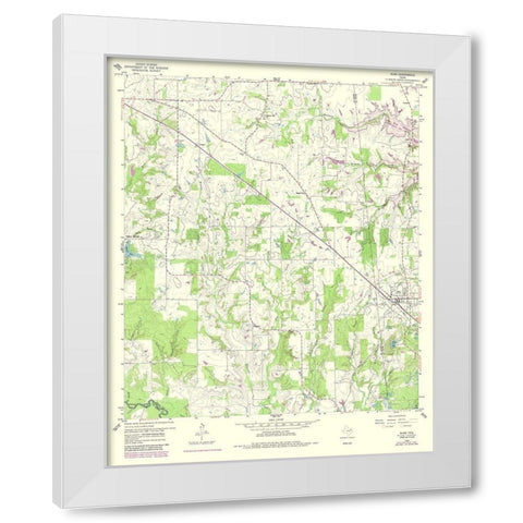 Alba Texas Quad - USGS 1958 White Modern Wood Framed Art Print by USGS