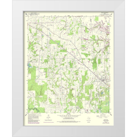 Alba Texas Quad - USGS 1958 White Modern Wood Framed Art Print by USGS