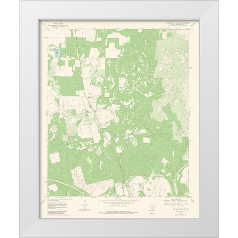 Aspermont Lake Texas Quad - USGS 1969 White Modern Wood Framed Art Print by USGS
