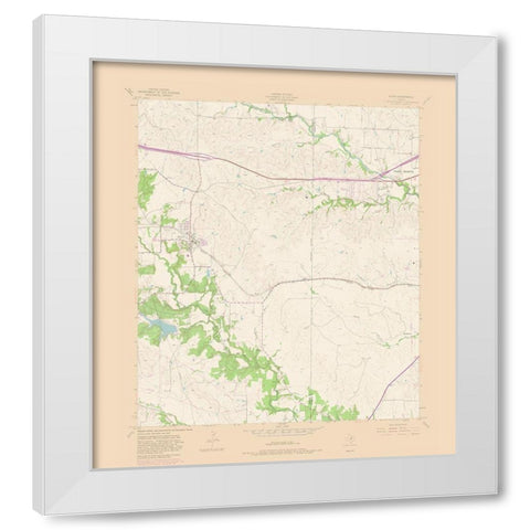 Aledo Texas Quad - USGS 1981 White Modern Wood Framed Art Print by USGS