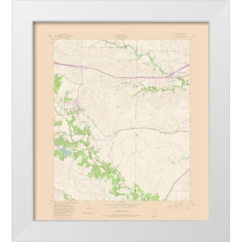 Aledo Texas Quad - USGS 1981 White Modern Wood Framed Art Print by USGS