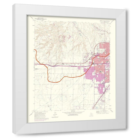 Amarillo West Texas Quad - USGS 1975 White Modern Wood Framed Art Print by USGS