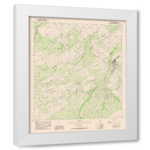 Asherton Texas Quad - USGS 1982 White Modern Wood Framed Art Print by USGS