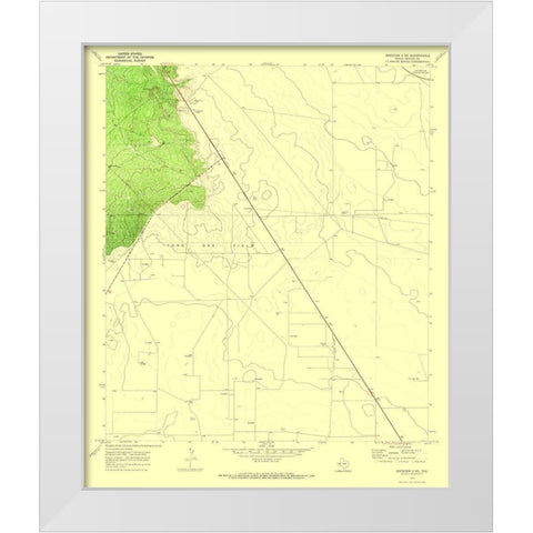 Barstow Texas Quad - USGS 1970 White Modern Wood Framed Art Print by USGS