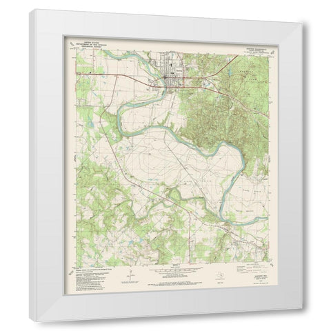 Bastrop Texas Quad - USGS 1982 White Modern Wood Framed Art Print by USGS