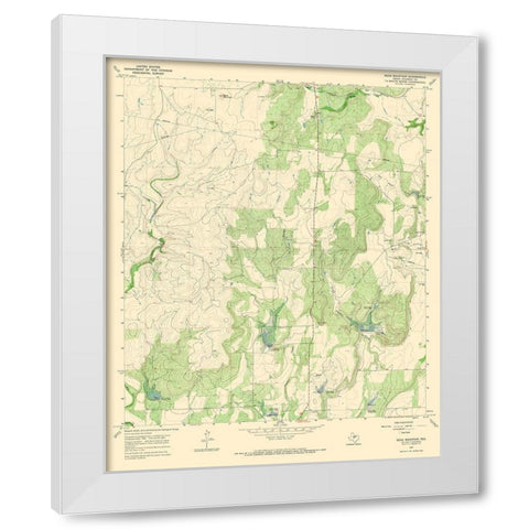 Bead Mountain Texas Quad - USGS 1967 White Modern Wood Framed Art Print by USGS