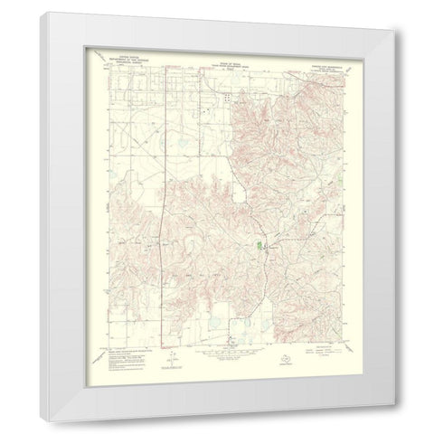 Bowers City Texas Quad - USGS 1970 White Modern Wood Framed Art Print by USGS