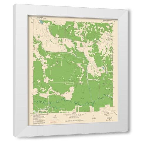 Boxelder Texas Quad - USGS 1965 White Modern Wood Framed Art Print by USGS