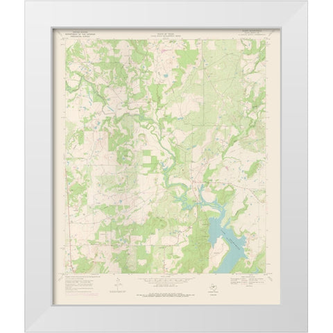 Byrds Texas Quad - USGS 1969 White Modern Wood Framed Art Print by USGS