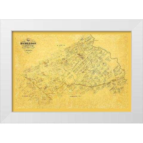 Burleson County Texas - Martin 1856 White Modern Wood Framed Art Print by Martin