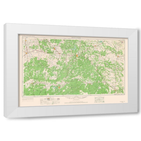 Brownwood Texas Quad - USGS 1964 White Modern Wood Framed Art Print by USGS