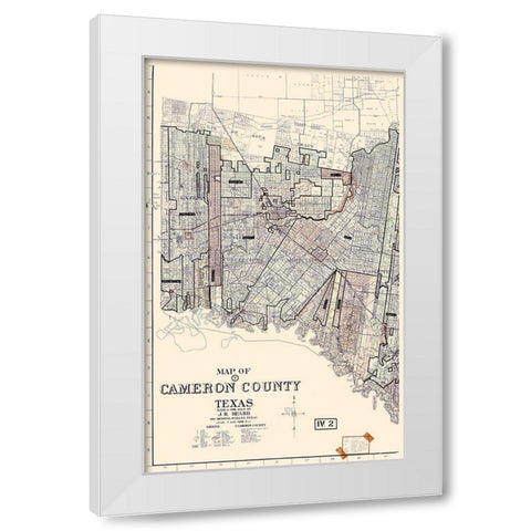 Cameron Texas Part One - Beard 1956 White Modern Wood Framed Art Print by Beard